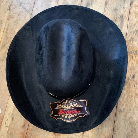 BLACK SUEDE COWBOY HAT - Picture 5 of 7